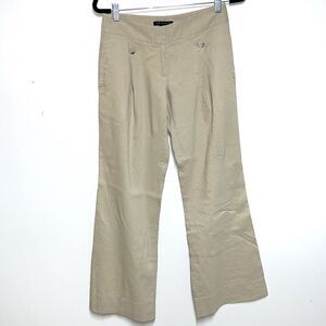 Theory Wide Leg Linen Blend Tan Pants Womens size 29 W